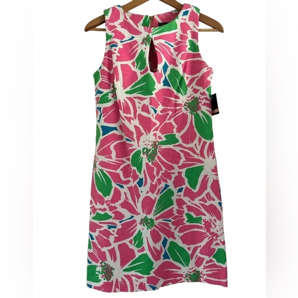NWT Just Taylor Tropical Print Sleeveless Cotton Sheath Dress - Size 2